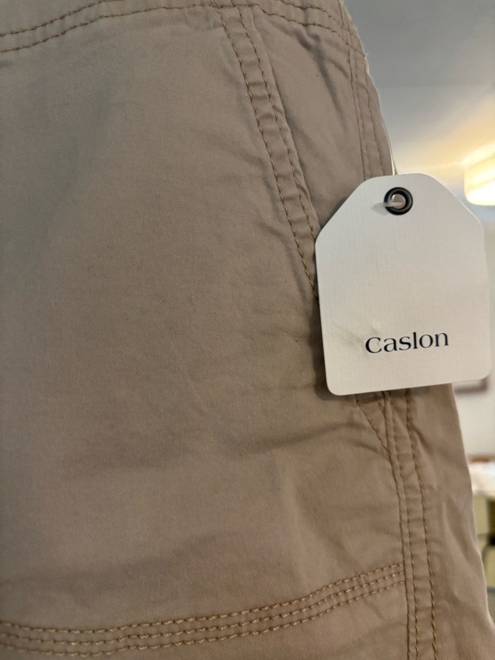 Caslon Beige Mini Skirt with Front Pockets - Picture 2 of 4
